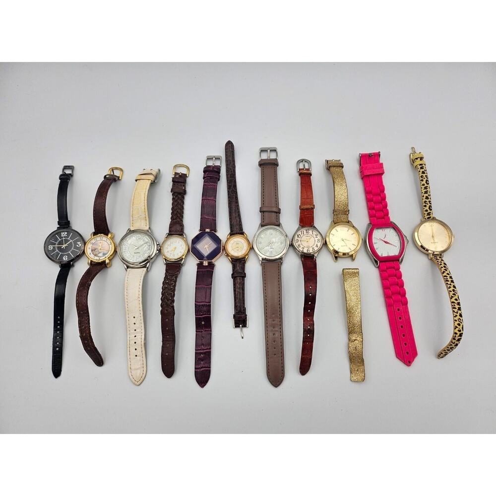 Lot of 12 Assorted Womens Jewelry Watches (AS IS Untested) READ DESCRIPTION